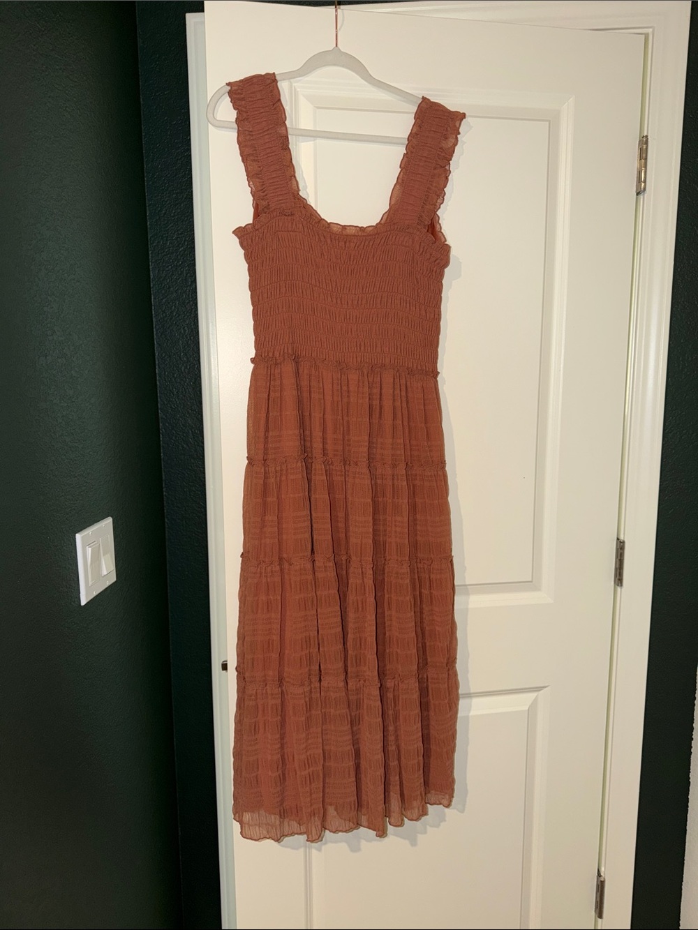 Max Studio Terracotta Ruffle-Strap Maxi Dress - Picture 3 of 3